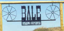 Bale Cattle Company Highway Sign